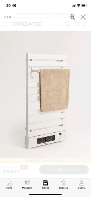 Toallero Eléctrico Calefactor WiFi 1500W - CREATE