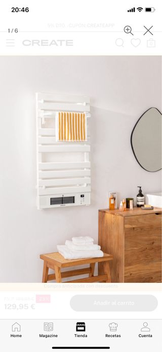 Toallero Eléctrico Calefactor WiFi 1500W - CREATE