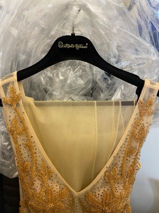 Abito da cerimonia donna beige/oro