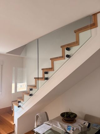 BARANDILLA DE CRISTAL CON BOTONES