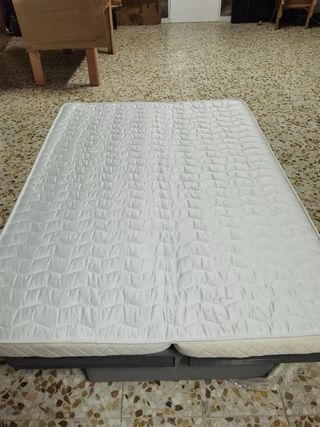 Estructura Cama Somier Metálico Madera