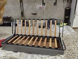 Estructura Cama Somier Metálico Madera