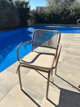 Conjunto de mesa y 4 sillas de exterior/terraza