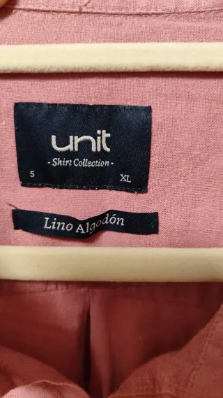 Camisa hombre Lino Algodón XL El Corte Inglés Rosa