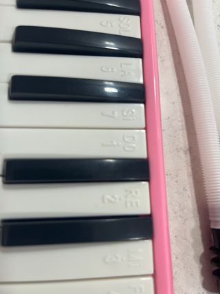 Melódica infantil rosa con funda