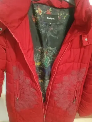 Abrigo Desigual Rojo Talla 40