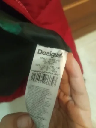 Abrigo Desigual Rojo Talla 40