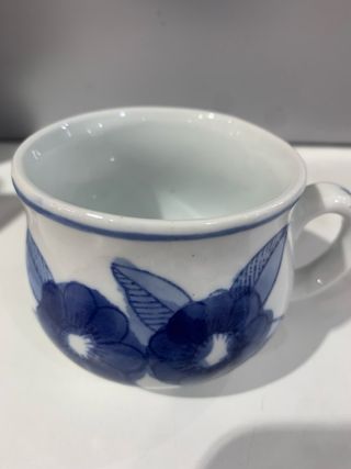 Set 6 tazze porcellana fiori blu