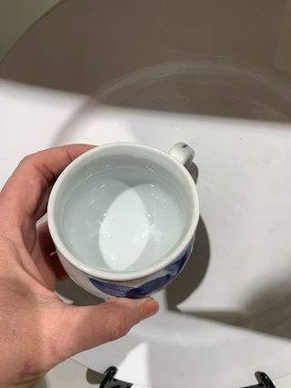 Set 6 tazze porcellana fiori blu