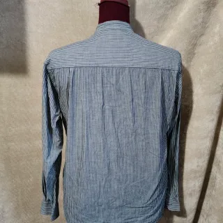 Camicia a righe grigio bianche L