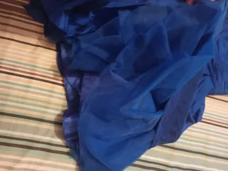 Vestido azul talla L con chal