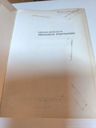 Matemáticas Empresariales1 y 2 EjerciciosResueltos