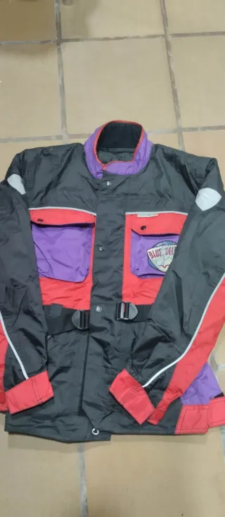 Chaqueta de moto multicolor