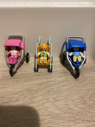 Playmobil 3 Bebés con Carritos