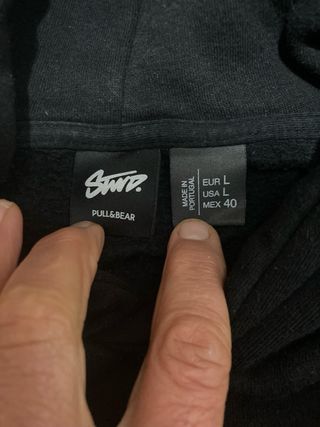 Sudadera Pull&Bear Negra Hombre