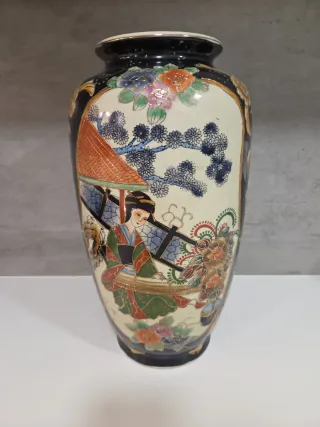 Jarrón Cerámica Chino Multicolor