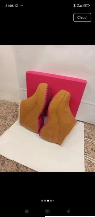 Sabot Fornarina 40 taupe pelo