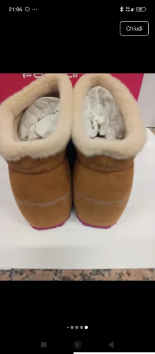 Sabot Fornarina 40 taupe pelo