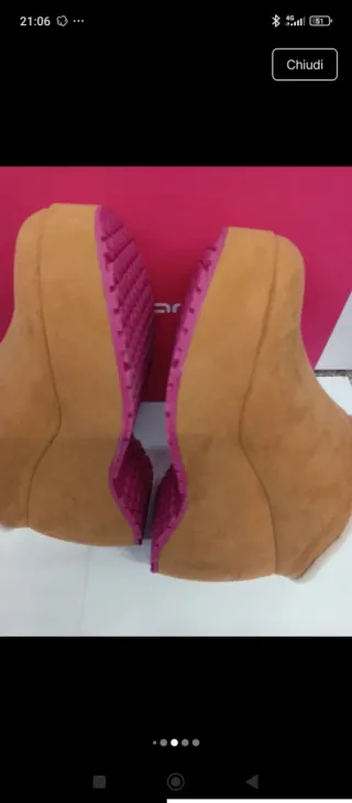 Sabot Fornarina 40 taupe pelo