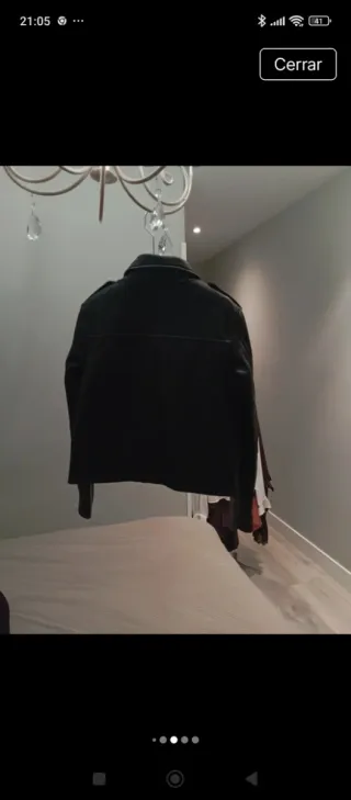 Chaqueta Biker Piel Negra