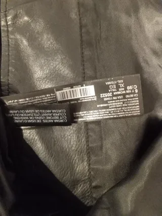 Chaqueta Biker Piel Negra