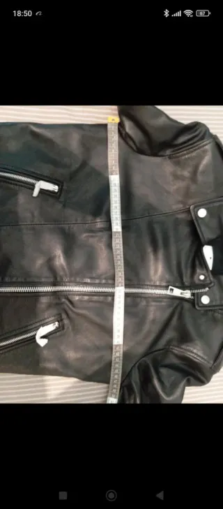 Chaqueta Biker Piel Negra