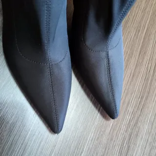 Botines Zara Tacón Aguja Negro Talla 38