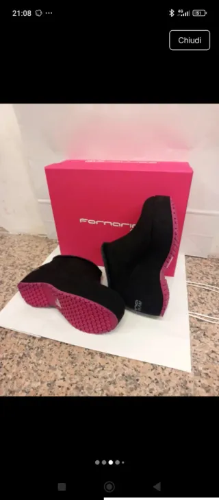 Fornarina sabot pelo nero Tg 37