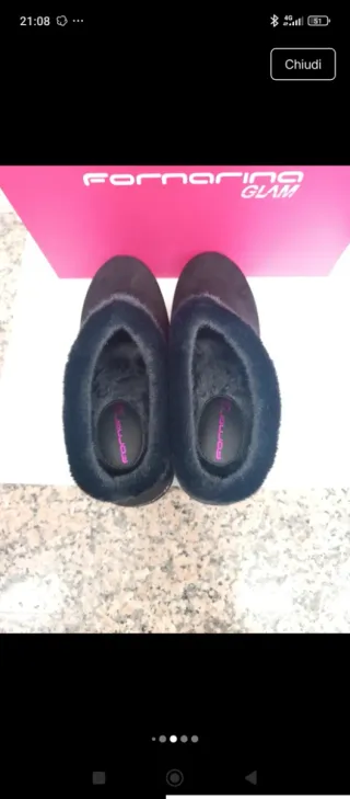 Fornarina sabot pelo nero Tg 37