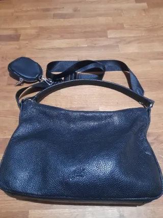Borsa Gabs pelle nera con tracolla e pochette