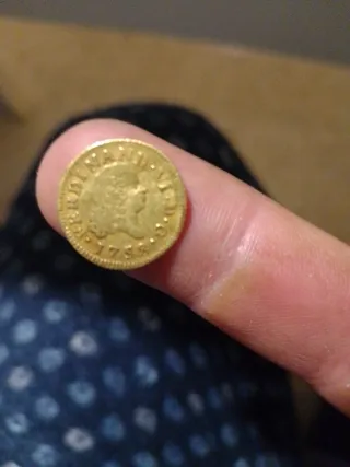Moneda Oro Medio Escudo Fernando VI 1758