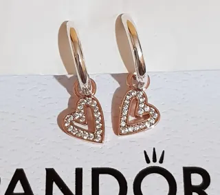 Pendientes Pandora Aro Plata Corazón Circonitas