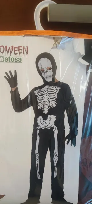 Costume Halloween Bambino Scheletro taglia 12 anni