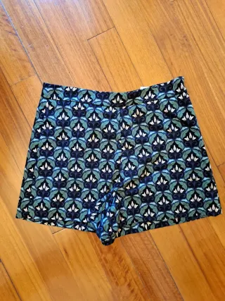 Falda pantalón mini estampada