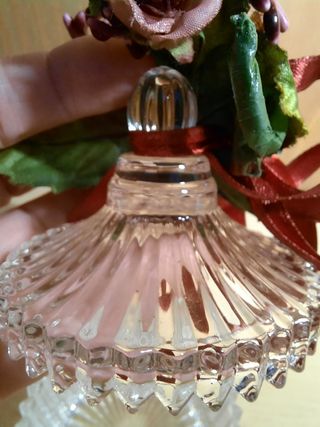 Portacandele in vetro con fiori