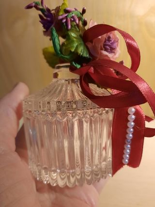 Portacandele in vetro con fiori