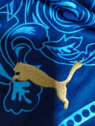 Camiseta Italia Puma Edición Especial Azul/Dorado