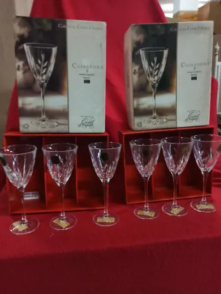 6 Copos de Porto Cristal d'Arques Cassandra