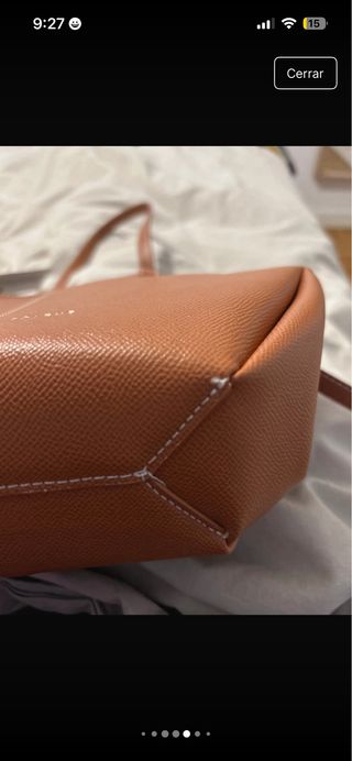 Bolso tipo Polene marrón mini cyme