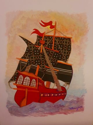 Barca in legno e tela Odisea Del Mare