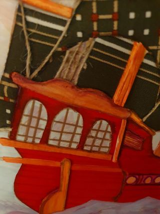 Barco de madera y tela Odisea Del Mar