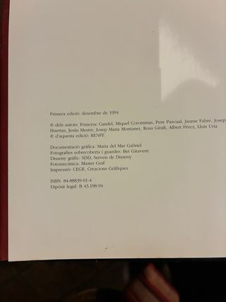 Libro en catalán ferrocarril Barcelona