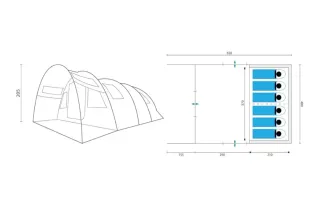 Tienda de campaña SKANDIKA KAIRO 1954 +6 personas
