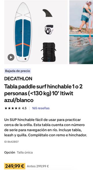 Tabla Paddle Surf Hinchable Itiwit 10'
