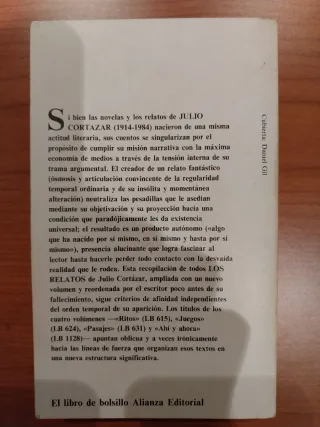 Libro cuentos "Los Relatos" Ritos. Julio Cortazar