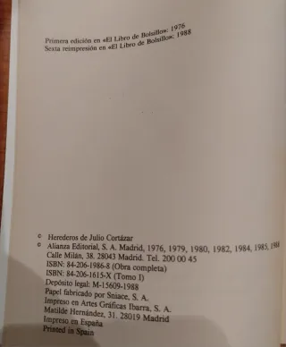 Libro cuentos "Los Relatos" Ritos. Julio Cortazar