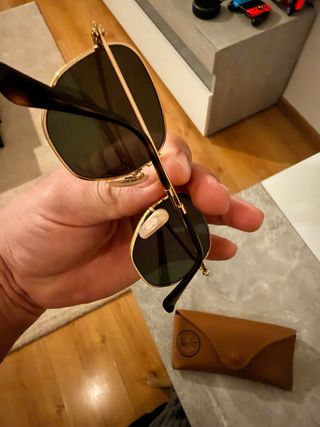 Funda Gafas Ray-Ban Marrón y Dorado