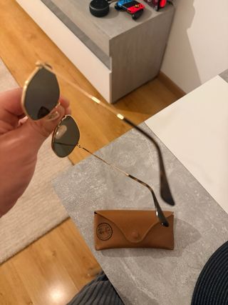 Funda Gafas Ray-Ban Marrón y Dorado