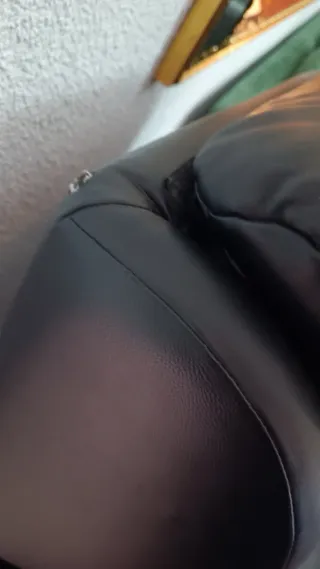 Sillón relax negro de piel