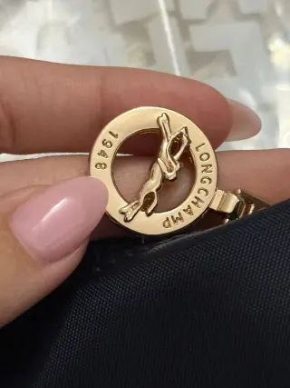 Bolso Longchamp Azul Marino y Marrón